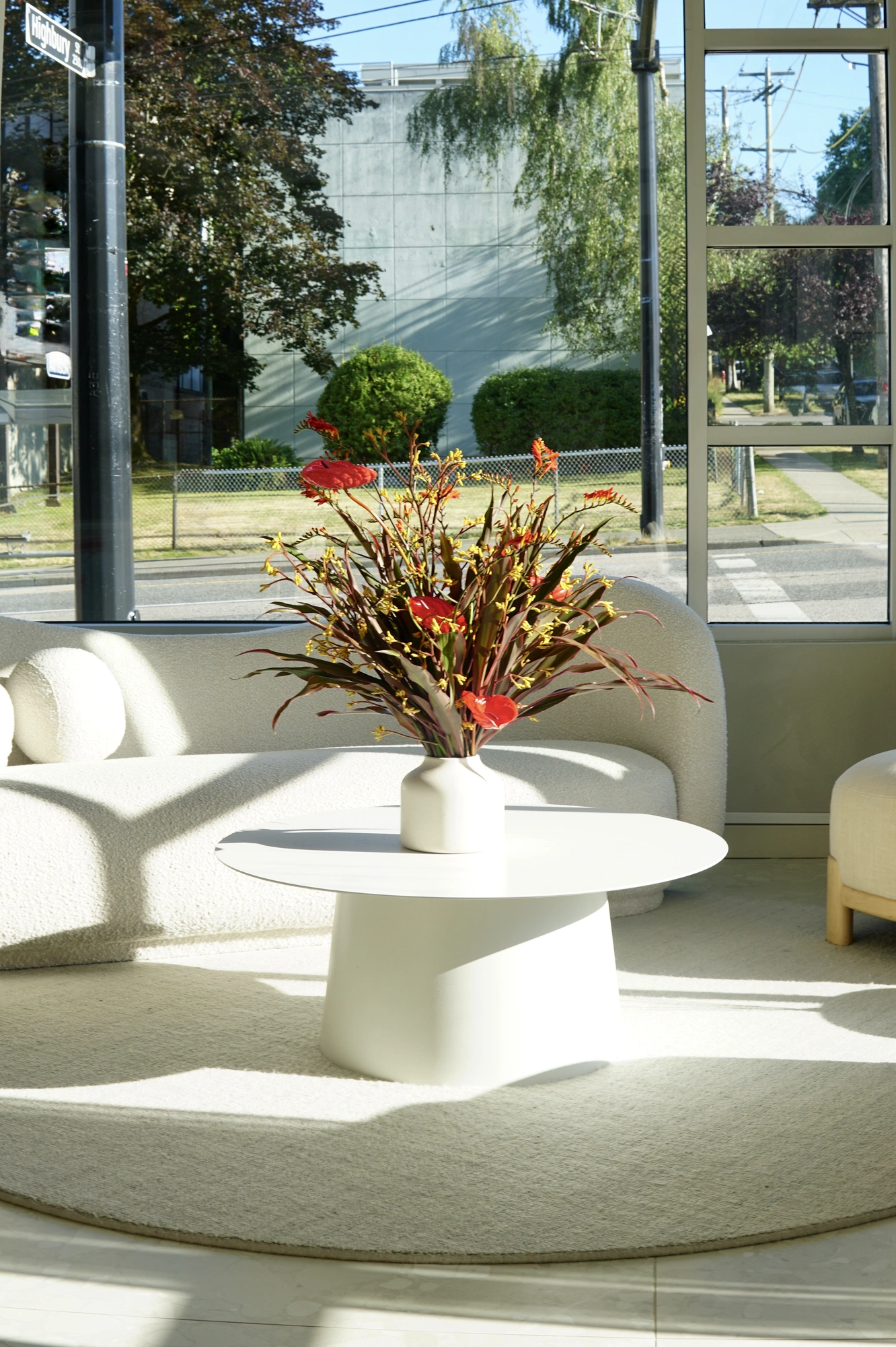Standing subscription arrangement in soft interior light